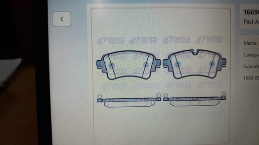 [83830] PASTILLA TRAS AUDI A4 A5 Q7 17/ - TOUAREG 2017/